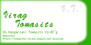 virag tomasits business card